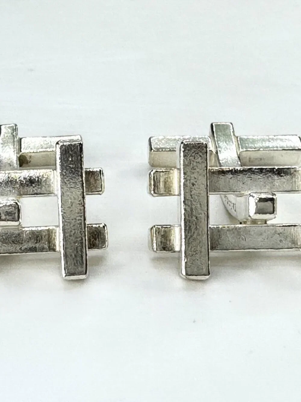 Vintage Tiffany & Co. Frank Gehry axis sterling silver designer cufflinks SS464